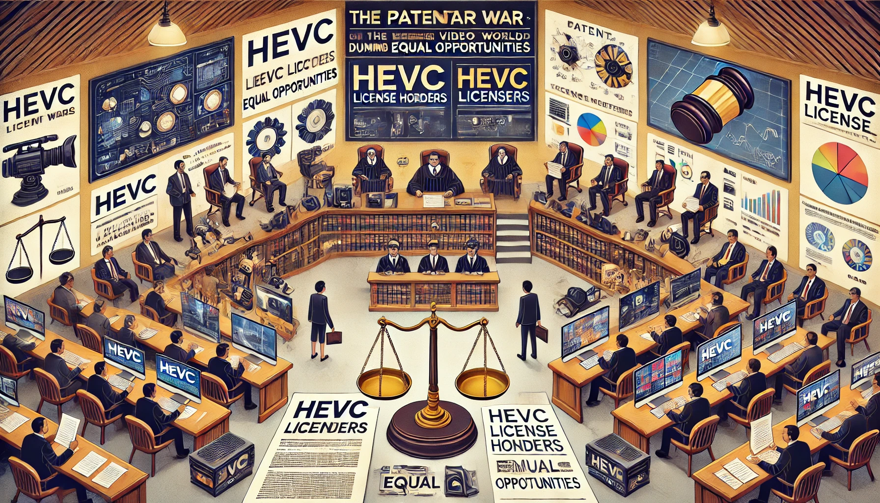 מלחמת הפטנטים בעולם הווידאו: בעלי רישיונות HEVC תובעים שוויון הזדמנויות